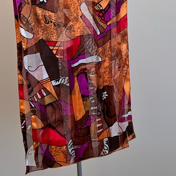 Cubism Surrealism Picasso Vintage Scarf - Picture 3 of 12